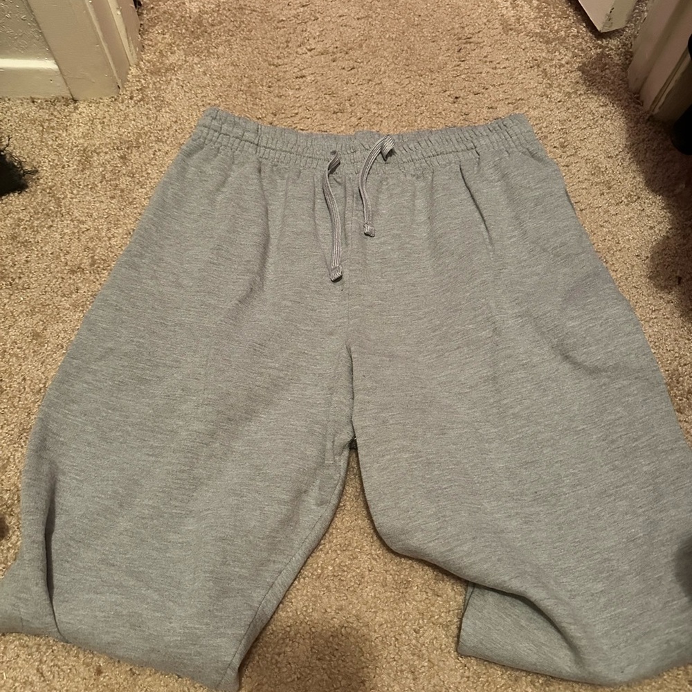 Gray Drawstring Sweatpants